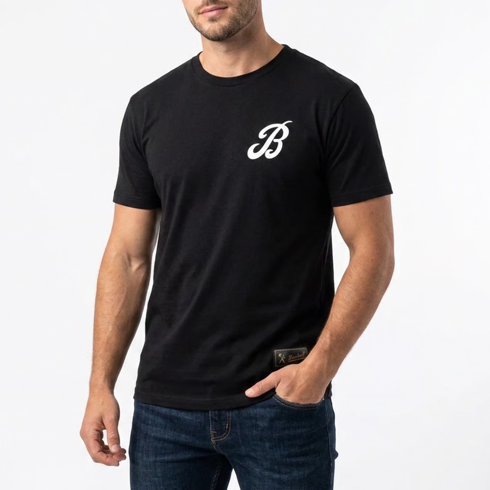 Baseballism Mens The Bat Bros Graphic T-Shirt Black Large BB-FM-L-BScript-Mens
